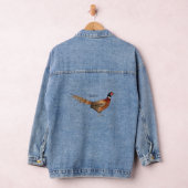 Ring-necked fazant bird cartoon denim jacket (Hangar)