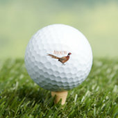 Ring-necked fazant bird cartoon golfballen (Insitu Shirt)