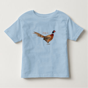 Ring-necked fazant bird cartoon kinder shirts