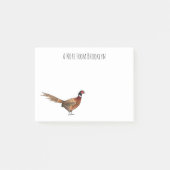 Ring-necked fazant bird cartoon post-it® notes (Voorkant)