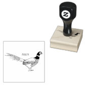 Ring-necked fazant bird cartoon rubberstempel (Gestempeld)