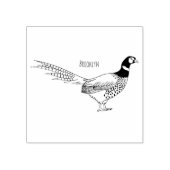 Ring-necked fazant bird cartoon rubberstempel (Afrduk)
