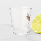 Ring-necked fazant bird cartoon shot glas (Links)