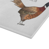 Ring-necked fazant bird cartoon snijplank (Hoek)