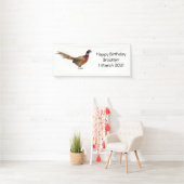 Ring-necked fazant bird cartoon spandoek (Insitu)