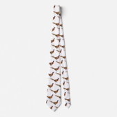 Ring-necked fazant bird cartoon stropdas (Voorkant)