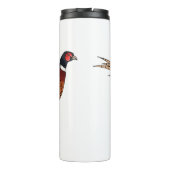 Ring-necked fazant bird cartoon thermosbeker (Achterkant)