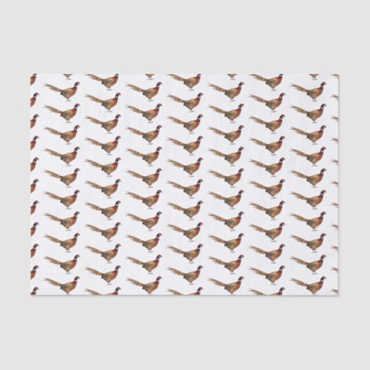 Ring-necked fazant bird cartoon tissuepapier (Voorkant)