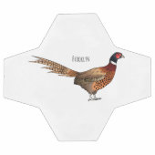 Ring-necked fazant bird cartoon voetbal (Enkel)