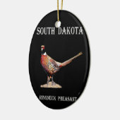 Ring-necked fazant keramisch ornament (Links)