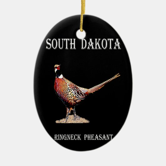 Ring-necked fazant keramisch ornament (Voorkant)