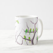 Ring Necked Paraket Artwork Mok (Voorkant rechts)