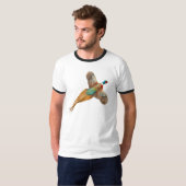 Ring Necked Pheasant Ringer T-Shirt (Voorkant volledig)