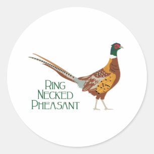 Ring Necked Pheasant Ronde Sticker