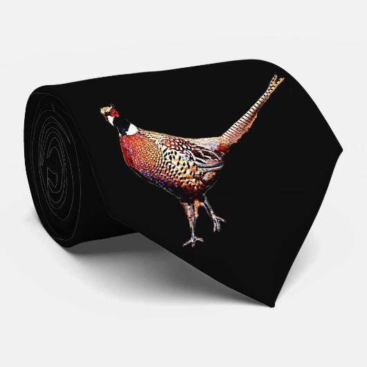 Ring necked Pheasant (South Dakota) Stropdas (Opgerold)
