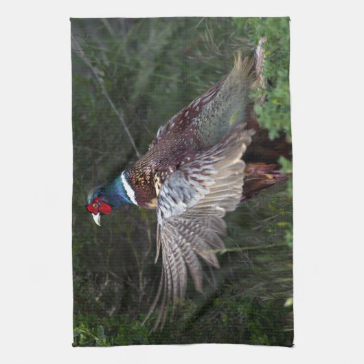Ring Necked Pheasant Theedoek (Verticaal)
