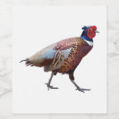 Ring Necked Pheasant Wijn Etiket (Enkel label)