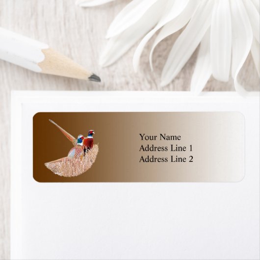 Ring-nek fazant Return Address Label (Insitu)