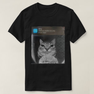 Ring Notification Cat Meme   Grappige deur cam art T-shirt