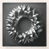 ring of irregular pyramides glazen onderzetter (Voorkant)