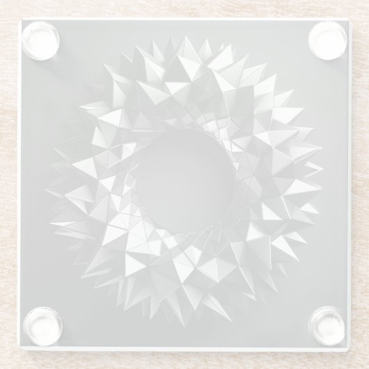 ring of irregular pyramides glazen onderzetter (Achterkant)