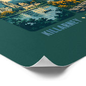 Ring of Kerry Ierland Landmarks Illustratie Retro Poster (Hoek)