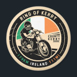Ring of Kerry Ierland Motorfiets Magneet<br><div class="desc">Ring of Kerry uitgevoerd in een ,  gestresste stijl embleem. Het is een schilderachtig kustweg in Ierland.</div>
