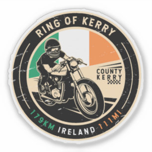 Ring of Kerry Ierland Motorfiets Sticker