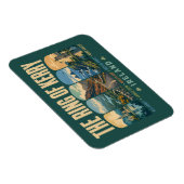 Ring of Kerry Ireland Landmarks Illustration Retro Magneet (Rechterzijde)