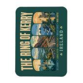 Ring of Kerry Ireland Landmarks Illustration Retro Magneet (Verticaal)