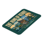 Ring of Kerry Ireland Landmarks Illustration Retro Magneet (Linkerzijde)