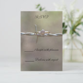 Ring op Barbed Wire RSVP Kaartje (Staand voorkant)