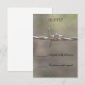 Ring op Barbed Wire RSVP Kaartje (Voorkant / Achterkant)