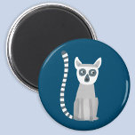 Ring op maat Lemur Magneet<br><div class="desc">Een leuk Ring Tailed Lemur ontwerp voor dierenvrienden. Originele kunst van Nic Squirrell.</div>