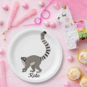 Ring op maat Lemur Papieren Bordje (Feest)