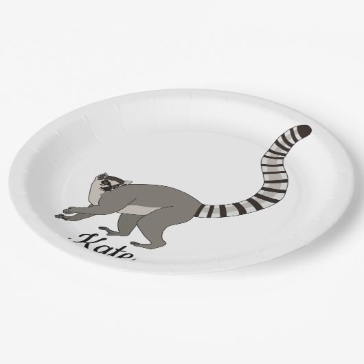 Ring op maat Lemur Papieren Bordje (Gekanteld)