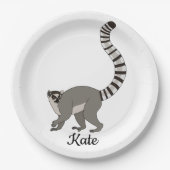 Ring op maat Lemur Papieren Bordje (Voorkant)