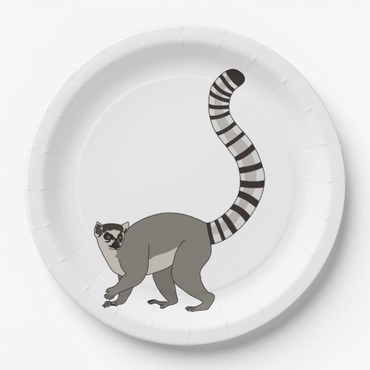 Ring op maat Lemur Papieren Bordje (Voorkant)