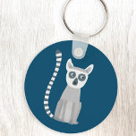 Ring op maat Lemur Sleutelhanger<br><div class="desc">Een leuk Ring Tailed Lemur ontwerp voor dierenvrienden. Originele kunst van Nic Squirrell.</div>