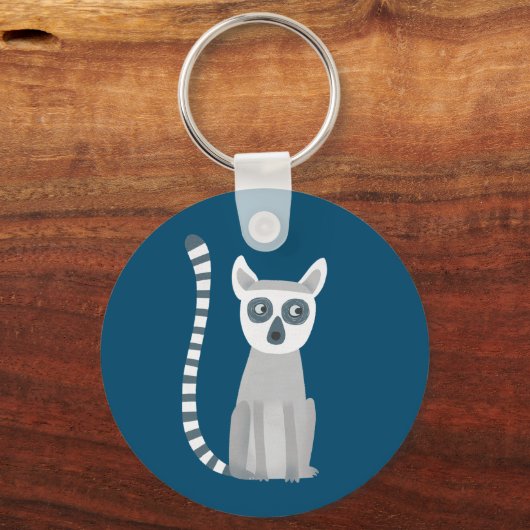 Ring op maat Lemur Sleutelhanger (Voorkant)