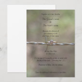 Ring op uitnodiging van Barbed Wire Wedding (Voorkant / Achterkant)