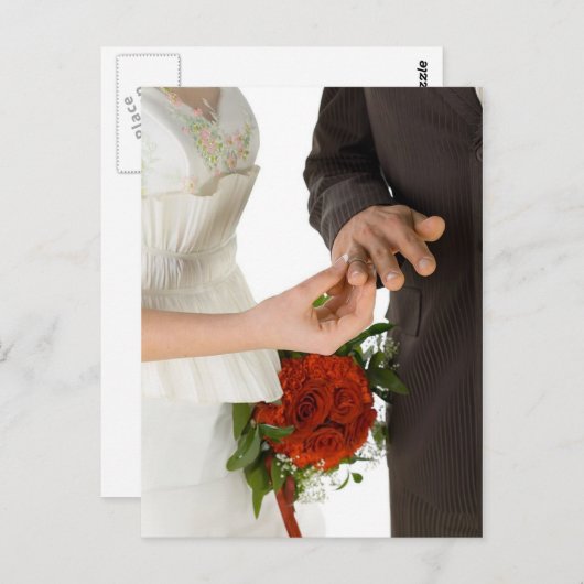 Ring op vinger plaatsen briefkaart (Voorkant / Achterkant)