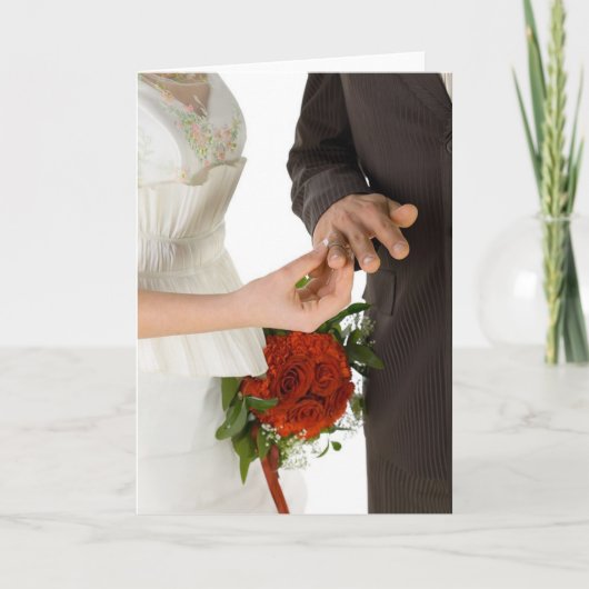 Ring op vinger plaatsen kaart (Voorkant)