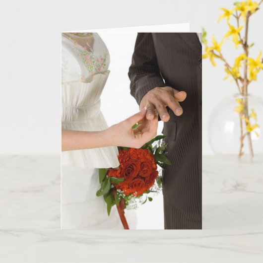 Ring op vinger plaatsen kaart (Gele Bloem)