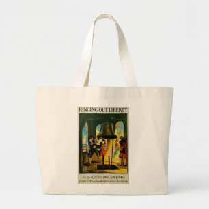 Ring Out Liberty Grote Tote Bag
