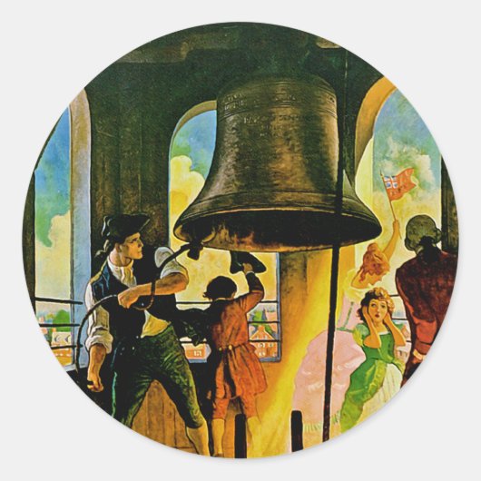 Ring Out Liberty Ronde Sticker (Voorkant)