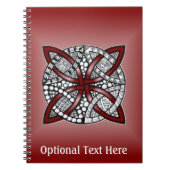 Ring Pattern Red Double Wedding Notitieboek (Voorkant)