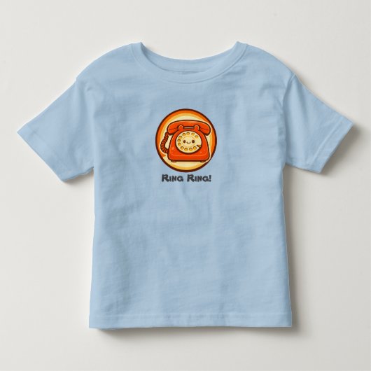 Ring Ring! Cute Retro Telefoon Peuter T-Shirt (Voorkant)