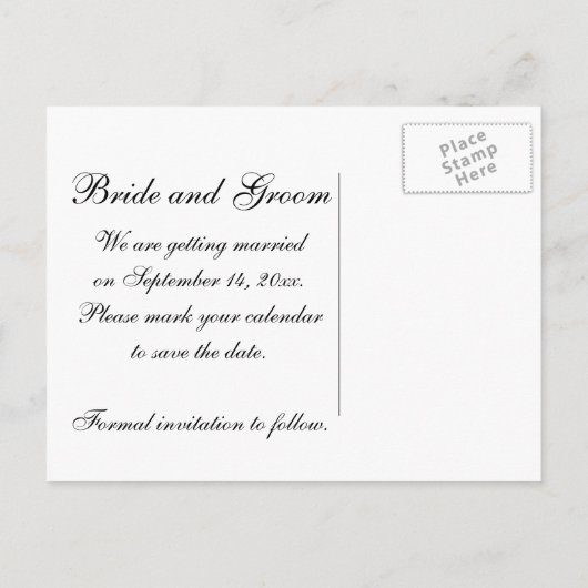 Ring Ring Ring Rond Diamond Opslaan Datum Aankondigingskaart (Achterkant)