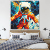 Ring Rond de Maan Canvas Afdruk (Insitu (Slaapkamer))